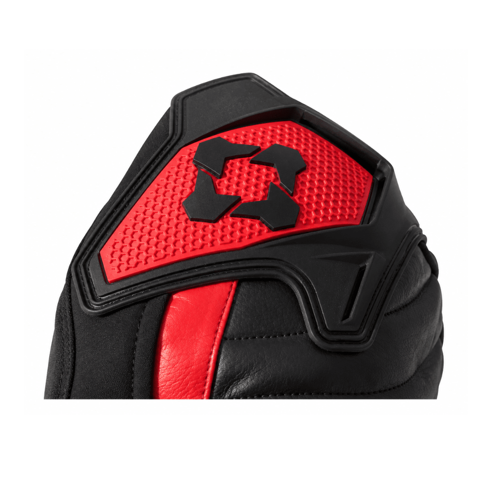 CHAQUETA PRORIDER UNLIMITED V2 CUERO 1,8 MM Y JOROBA  NEGRO ROJO FLÚOR4