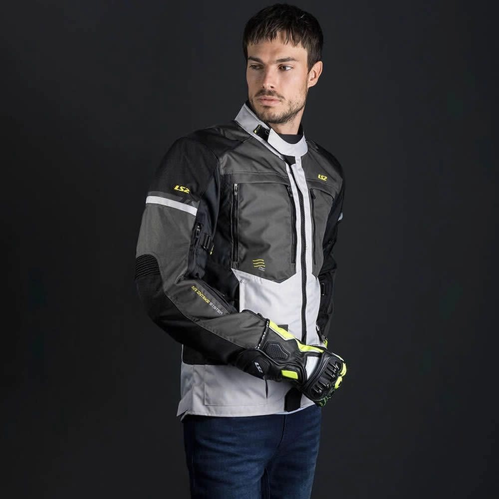 CHAQUETA LS2 NORWAY NEGRA GRIS AMARILLO3