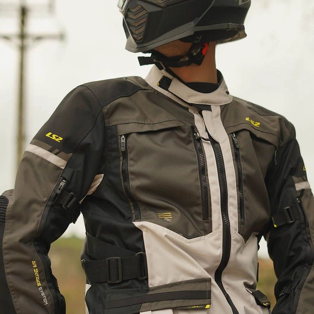 CHAQUETA LS2 NORWAY NEGRA GRIS AMARILLO7