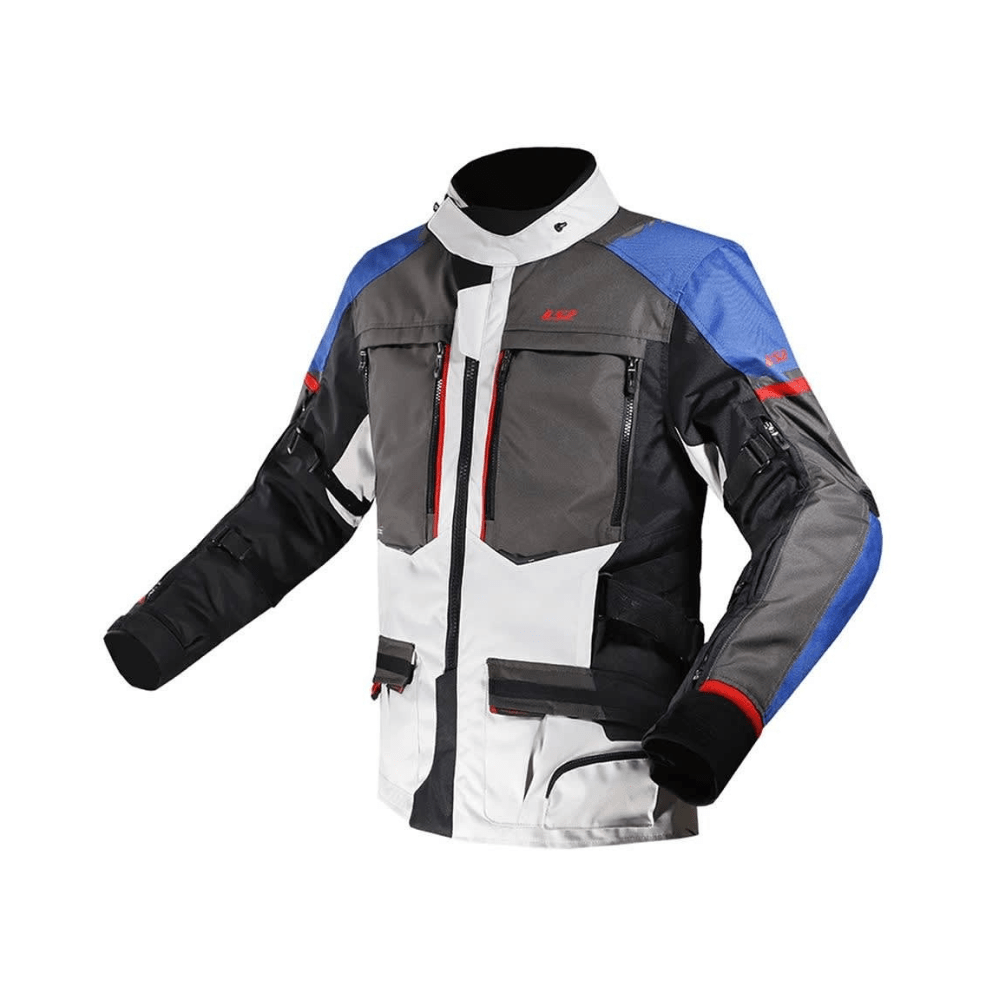 CHAQUETA LS2 NORWAY NEGRA AZUL GRIS ROJA PROTECCIONES CE2
