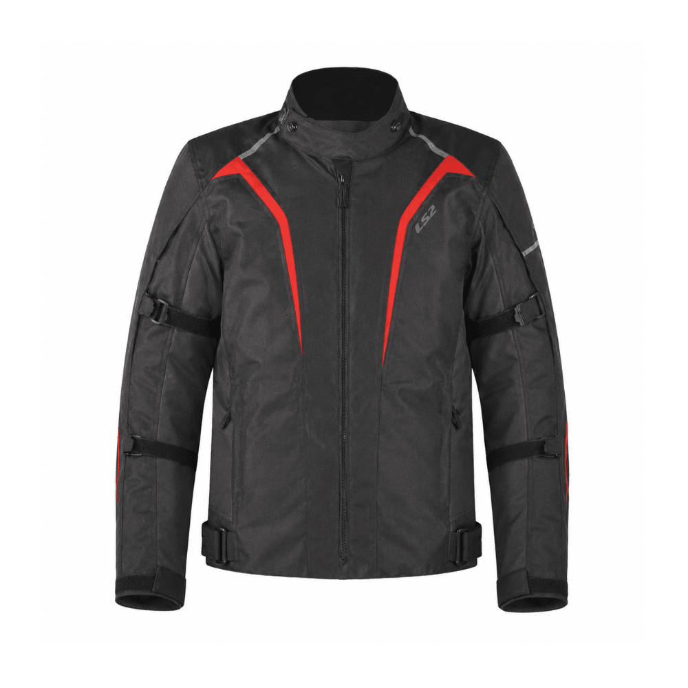 CHAQUETA LS2 SEPANG NEGRA GRIS ROJA PROTECCIONES CE1