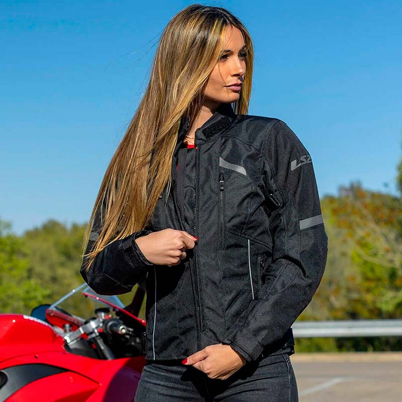 CHAQUETA LS2 SERRA EVO NEGRA MUJER3