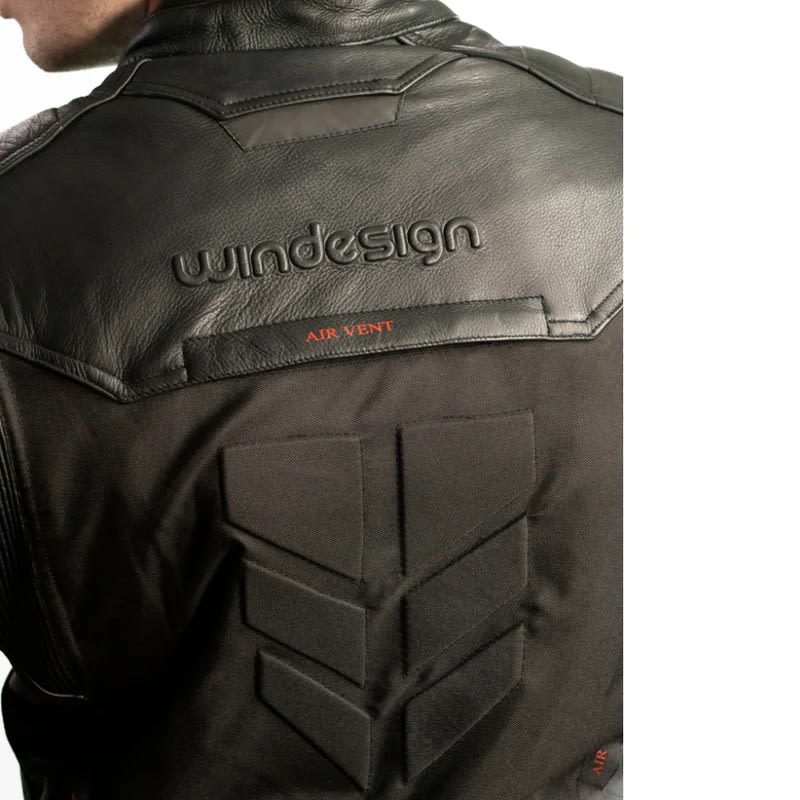CHAQUETA CUERO CORDURA MIXTA NEGRA ROJA PARA MOTO | PROTECCIÓN, RESISTENCIA Y ESTILO DEPORTIVO4