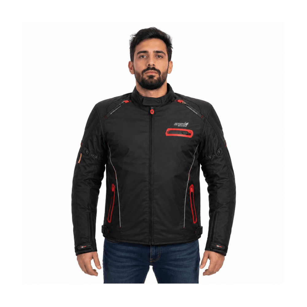 CHAQUETA ATROX ARAGON CE-2132 HOMBRE NEGRA ROJA3