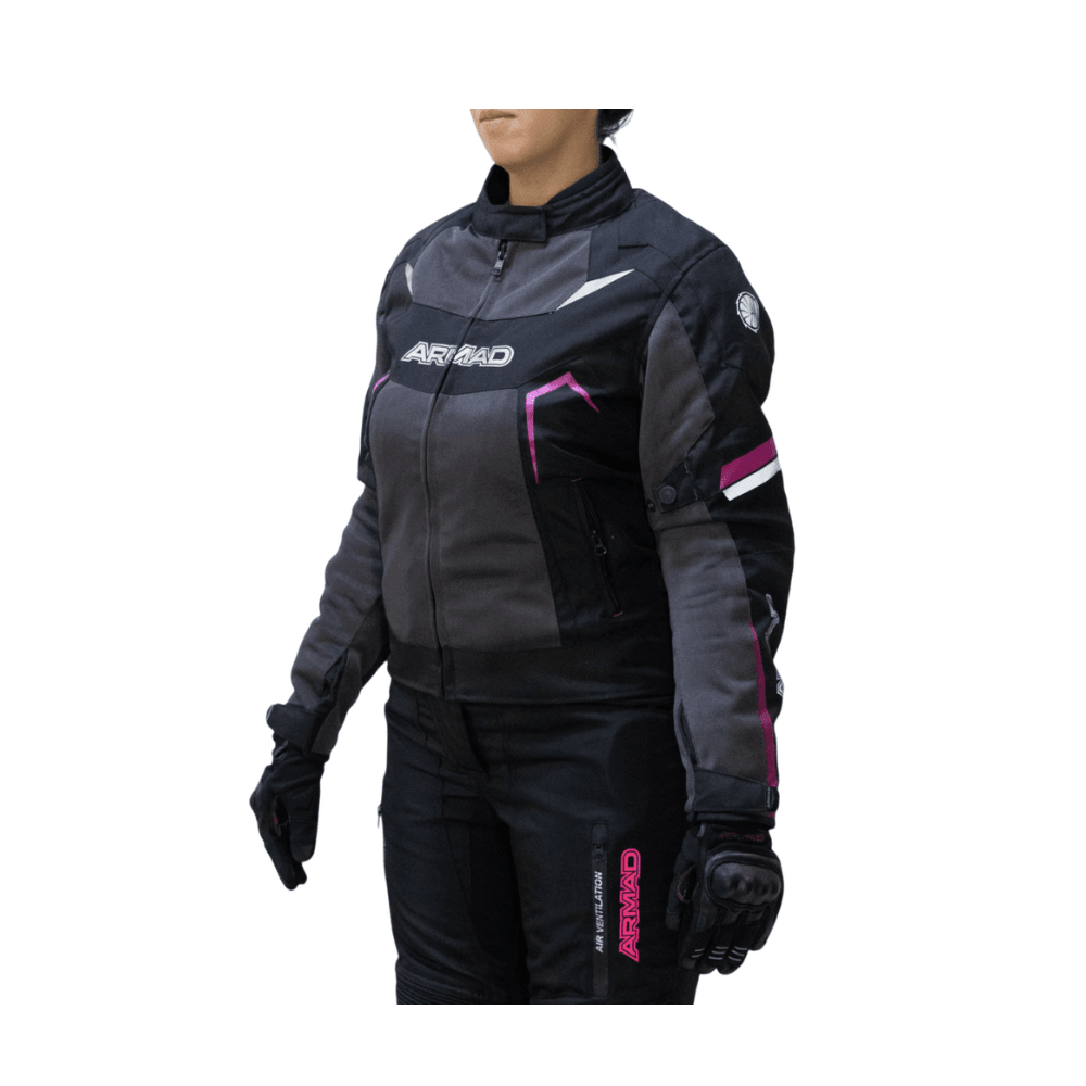 CHAQUETA PARA MOTO DE MUJER ARMAD GEAR 2042NG MAXDURA NEGRA4