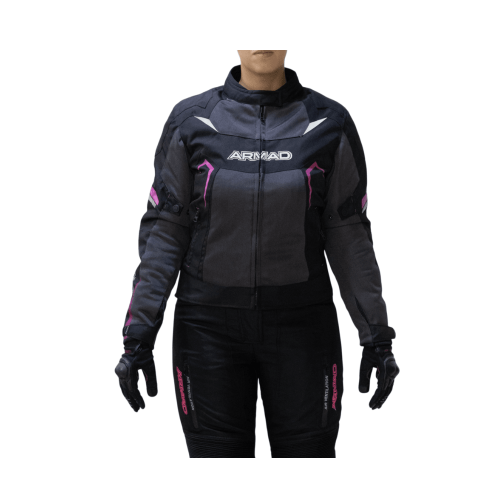 CHAQUETA PARA MOTO DE MUJER ARMAD GEAR 2042NG MAXDURA NEGRA3