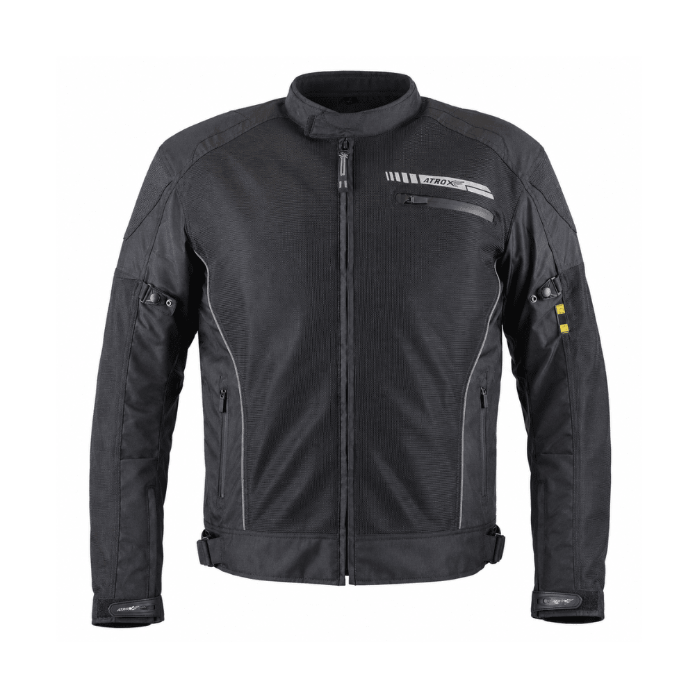 CHAQUETA PARA MOTO ATROX AIRFLOW VENTILADA CON PROTECCIONES NEGRA1