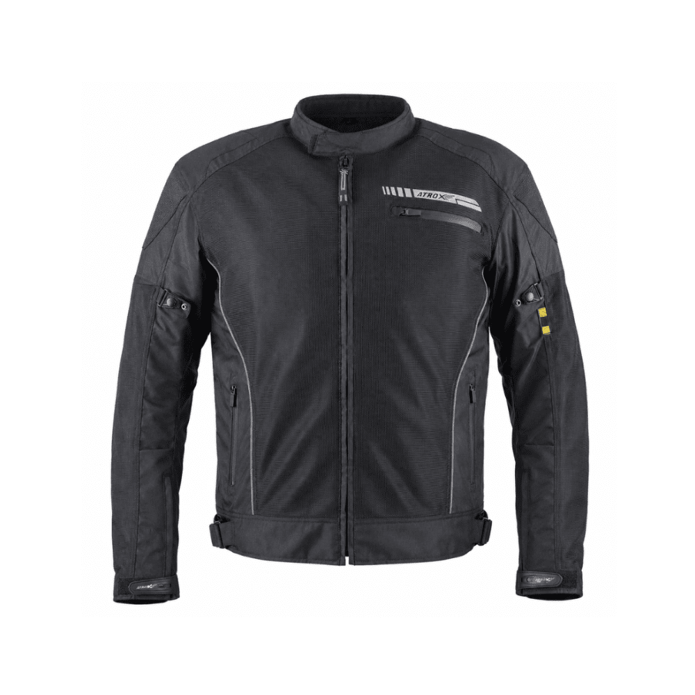 CHAQUETA PARA MOTO ATROX AIRFLOW VENTILADA CON PROTECCIONES NEGRA1