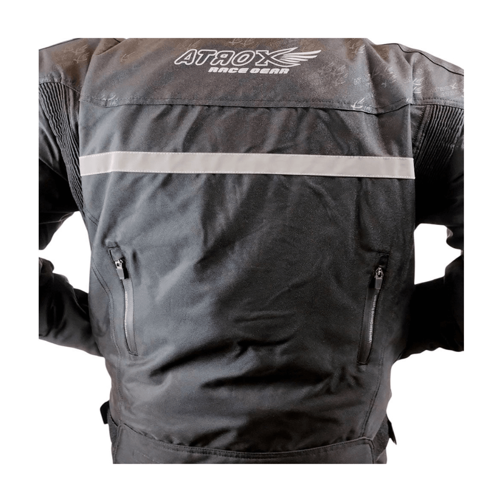 CHAQUETA PARA MOTO HOMBRE ATROX CE 2132 CON PROTECCIONES NEGRA5
