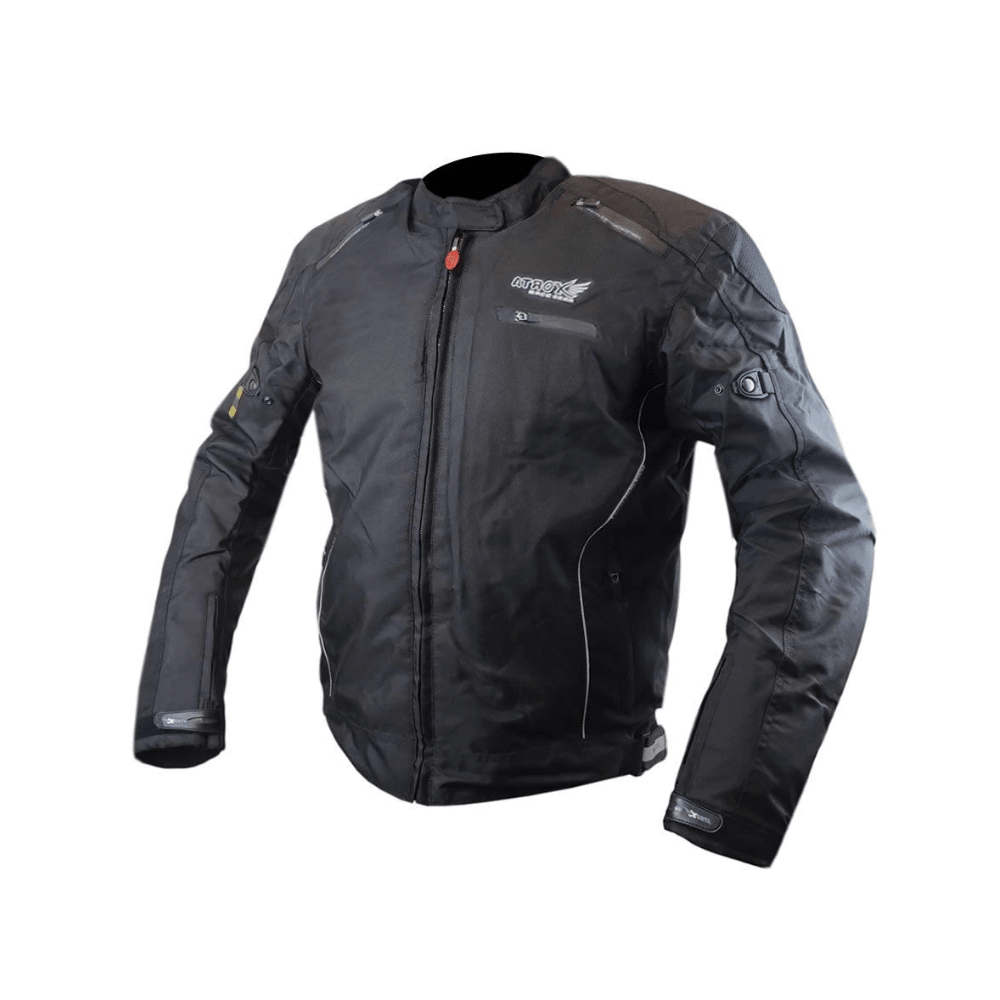 CHAQUETA PARA MOTO HOMBRE ATROX CE 2132 CON PROTECCIONES NEGRA2