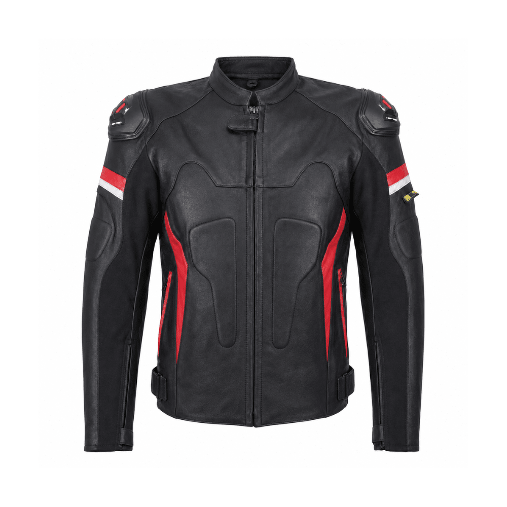 CHAQUETA DE CUERO PARA MOTO WINDESIGN KANE CON PROTECCIONES CE1