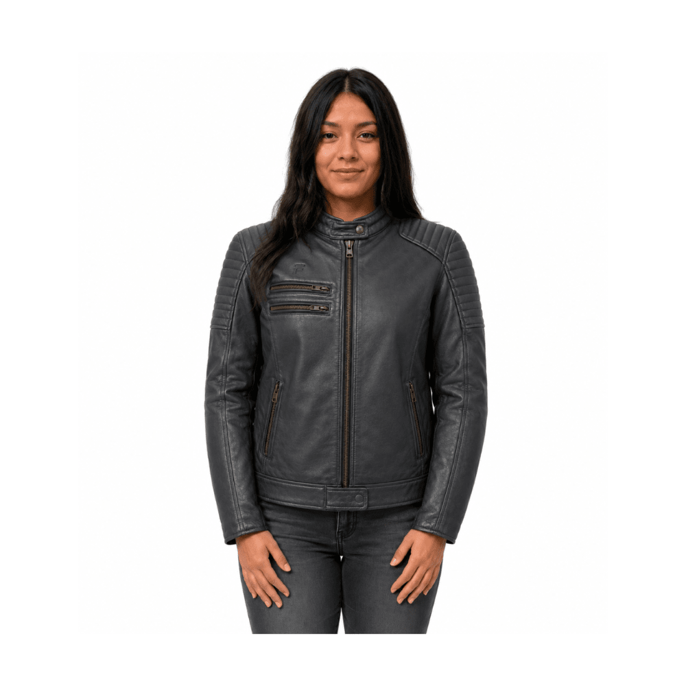 CHAQUETA CUERO 1,8 MM MUJER NEGRA | ELEGANCIA Y PROTECCIÓN EN CADA RUTA2