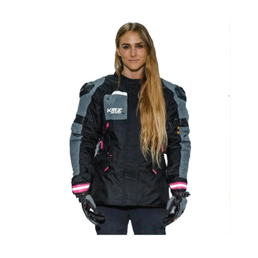 CHAQUETA MUJER KMZ SAHARA NEGRO ROSADO | COBERTURA SUPERIOR3