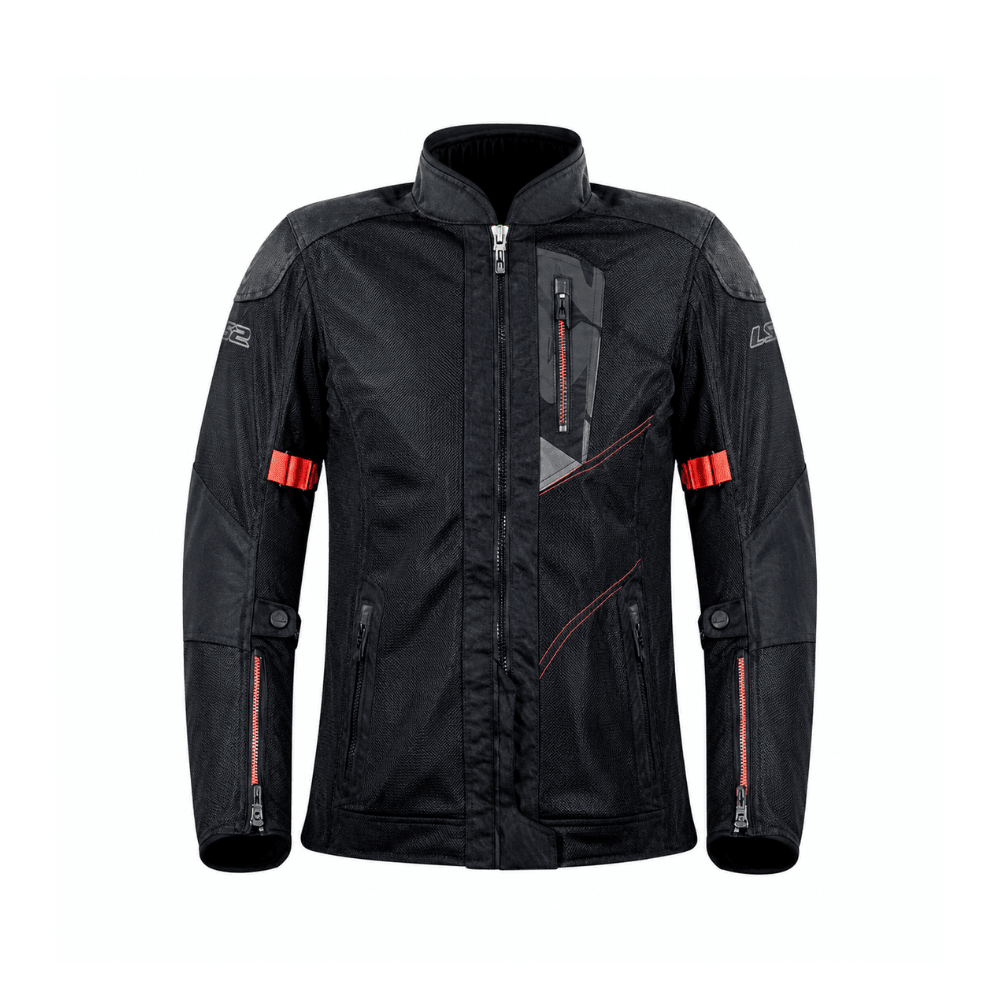 CHAQUETA LS2 ALBA VERANO MUJER NEGRA ROJO1