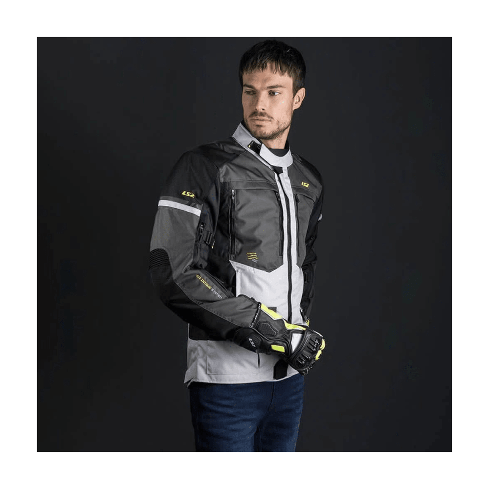 CHAQUETA LS2 NORWAY NEGRA GRIS AMARILLO3