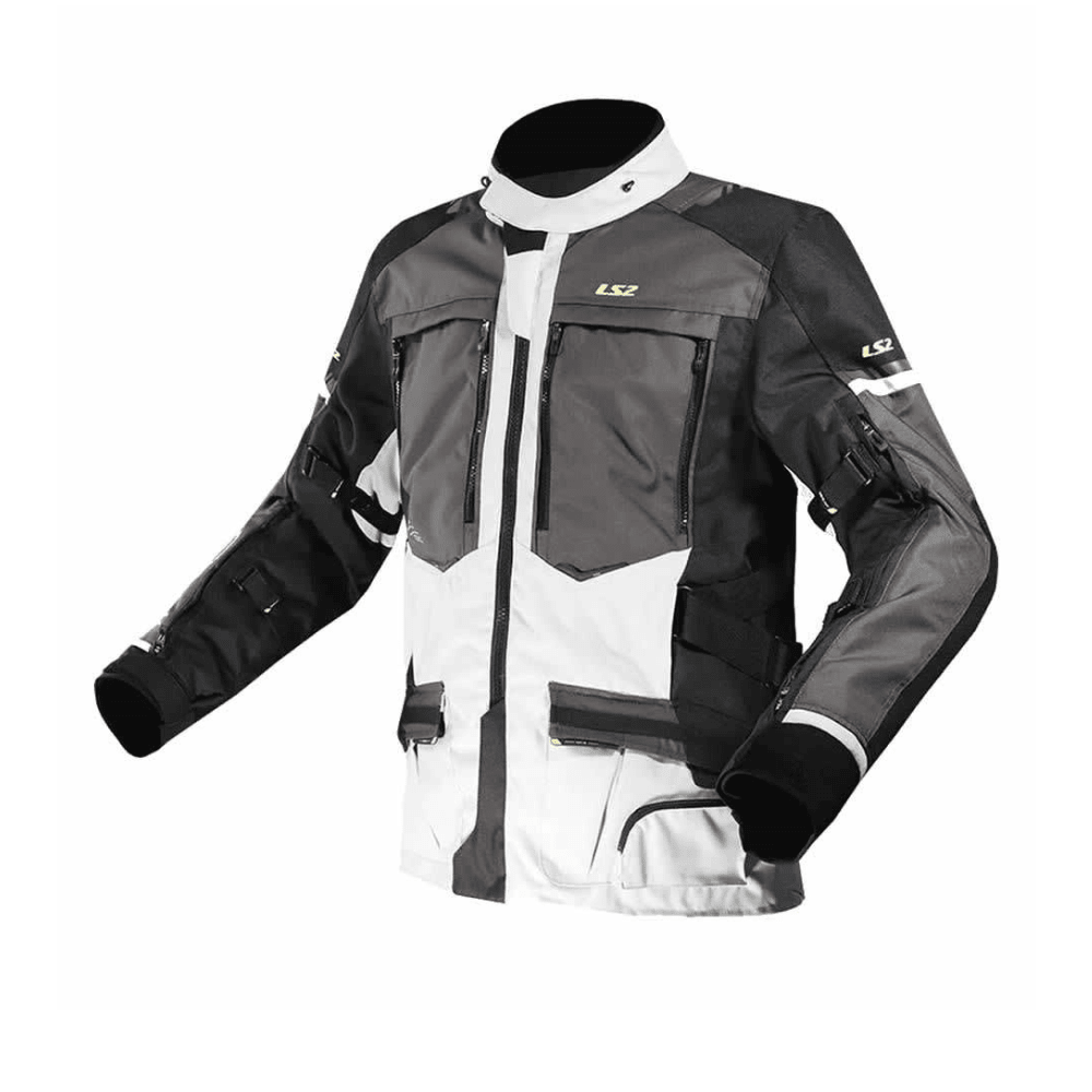 CHAQUETA LS2 NORWAY NEGRA GRIS AMARILLO1