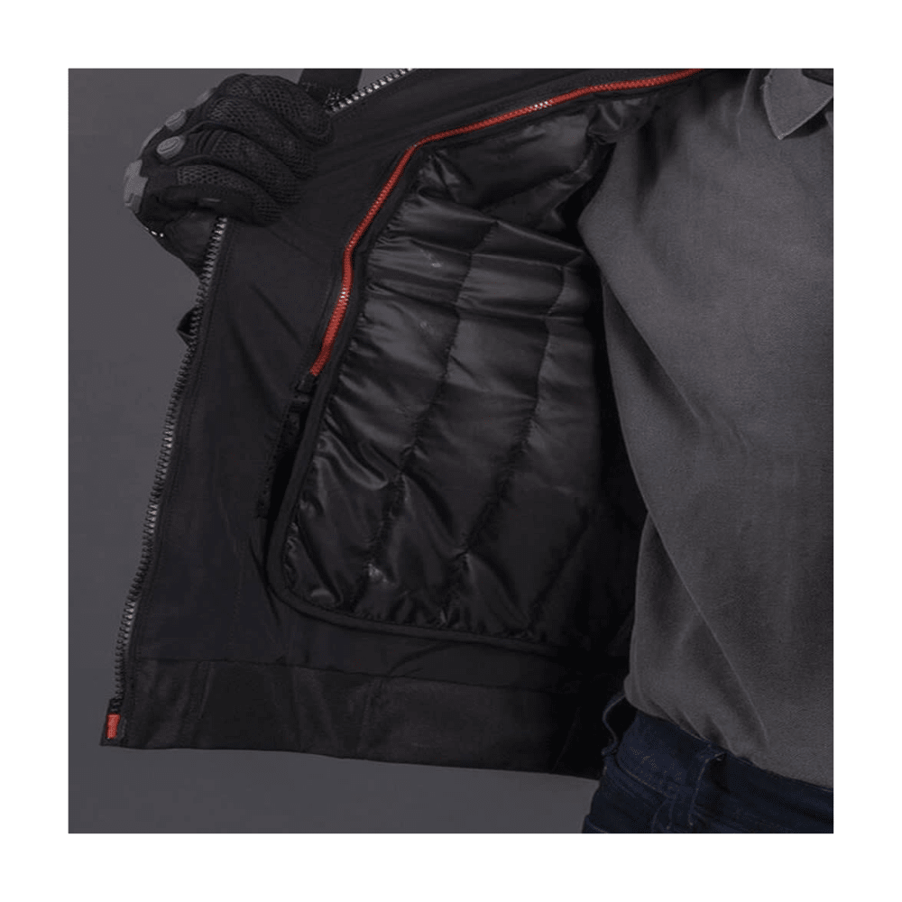 CHAQUETA LS2 SEPANG NEGRA GRIS CON PROTECCIONES CE4