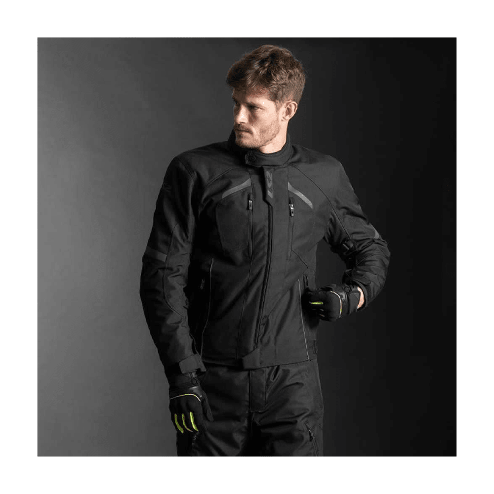 CHAQUETA LS2 SERRA EVO NEGRA HOMBRE CON PROTECCIÓNES CE4