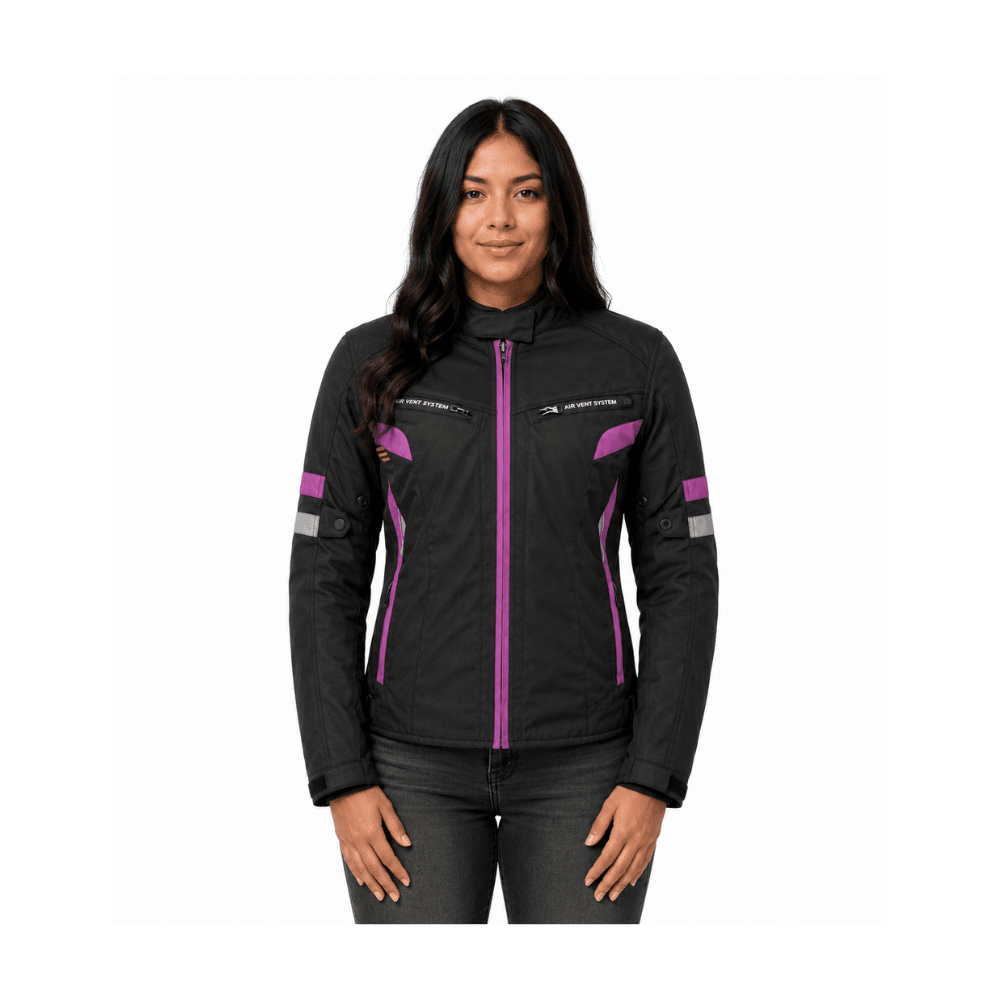 CHAQUETA MOTO MUJER ZOQA NEGRO MORADO2