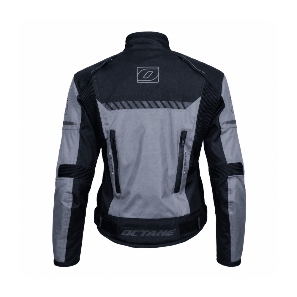 CHAQUETA PARA MOTO OCTANE ARIZONA LADY NEGRO GRIS PARA MUJER2