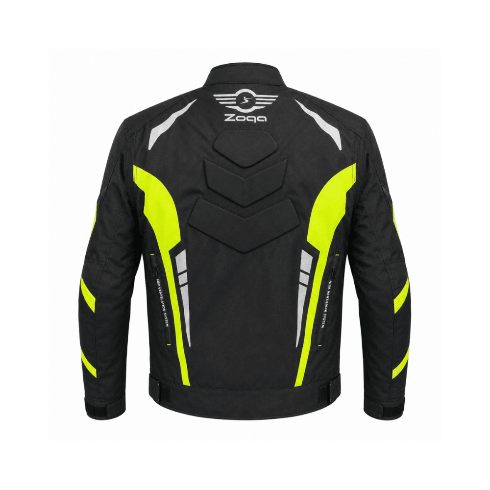 CHAQUETA SAFE DRIVE NEGRA VERDE FLÚOR3