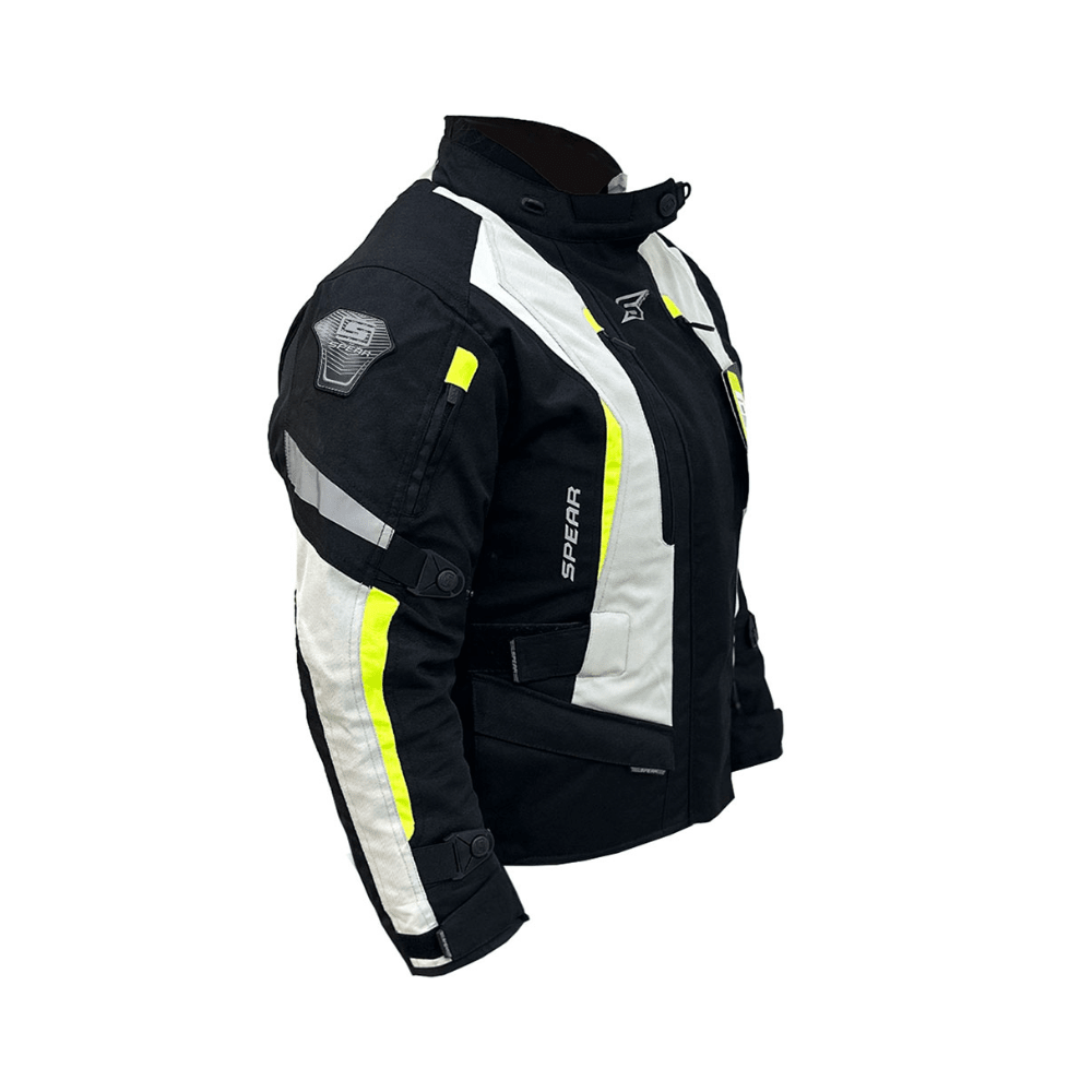 CHAQUETA PARA MOTO MUJER SPEAR MFT BULLET IMPERMEABLE PERLA2