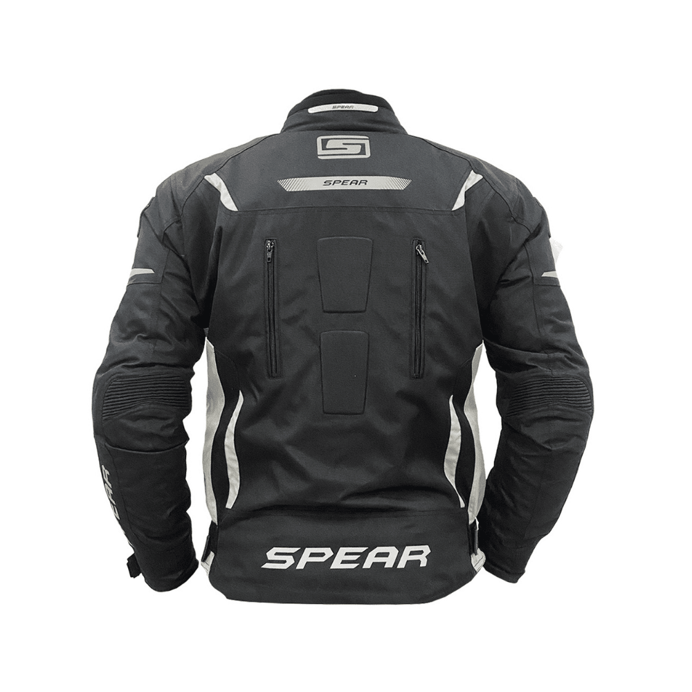 CHAQUETA PARA MOTO CONCORDE CON PROTECCIONES Y FORRO TÉRMICO NEGRA Y GRIS3