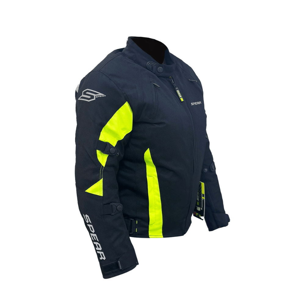CHAQUETA PARA MOTO MUJER SPEAR MFT ONE CON PROTECCIONES NEGRA AMARILLA3