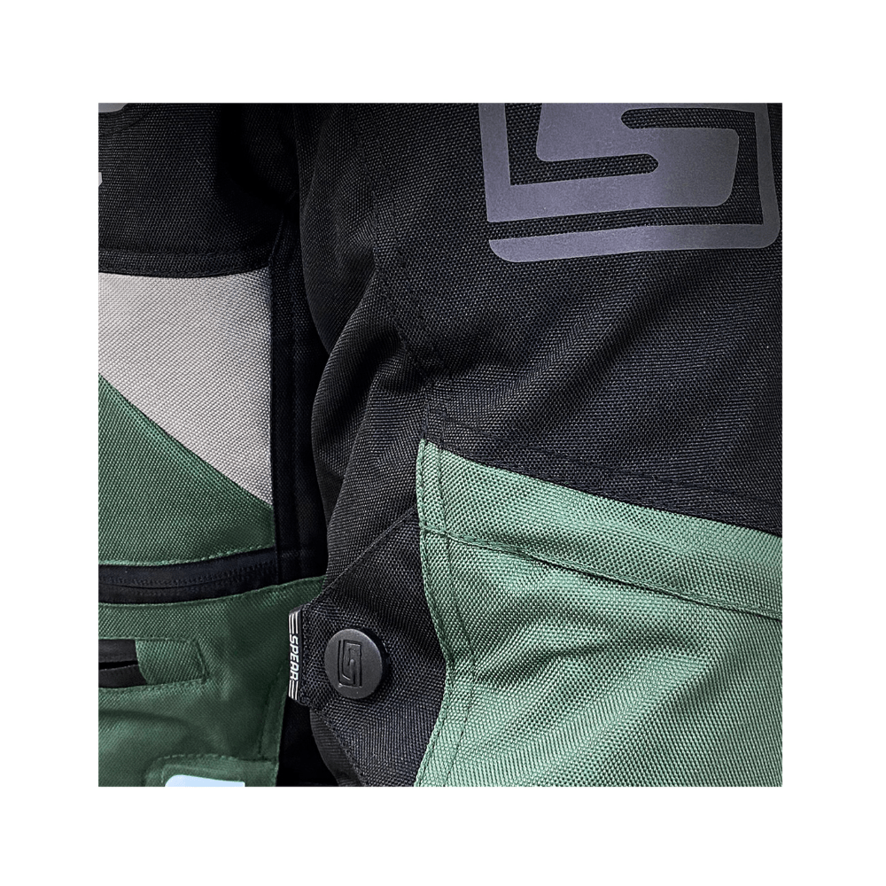 CHAQUETA PARA MOTO SPEAR TORNADO TRICAPA IMPERMEABLE MILITAR3