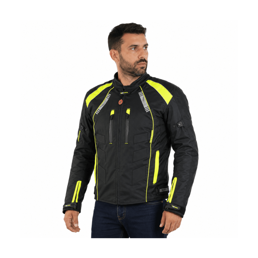 CHAQUETA ATROX SPEEDY CE-2105 HOMBRE NEGRA AMARILLA3