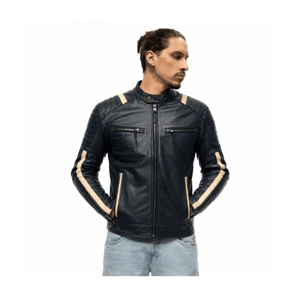 CHAQUETA PARA MOTO AVERY CUERO VACUNO 1,3 MM2