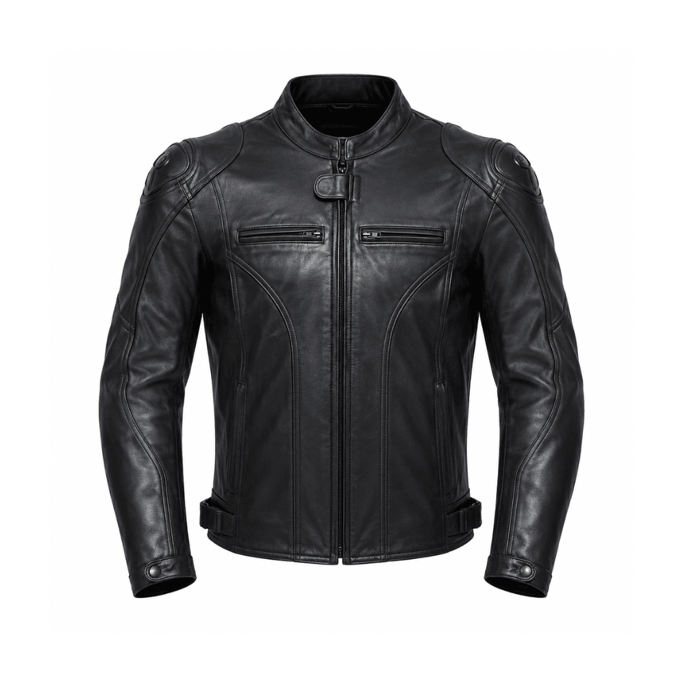 CHAQUETA PARA MOTO CUERO MERCURIO CON JOROBA HUMP1