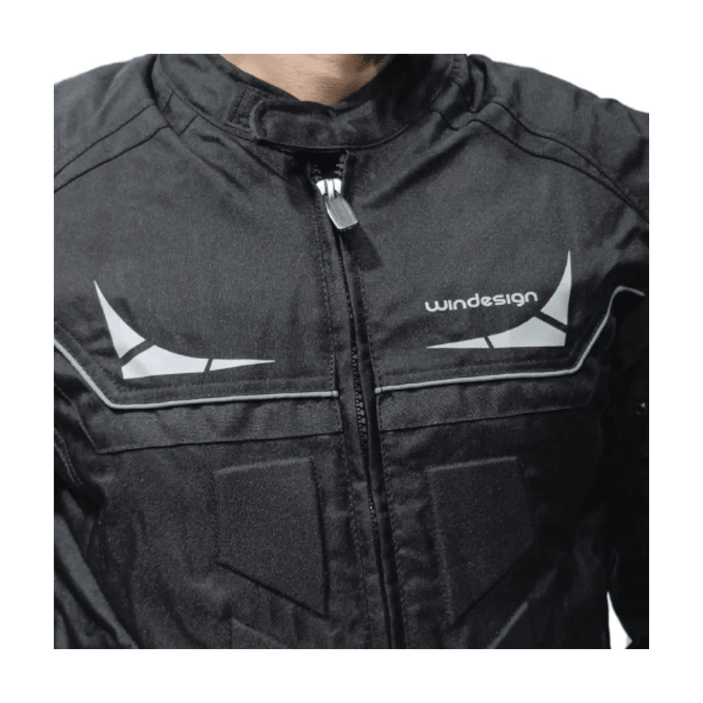 CHAQUETA CORDURA CURI NEGRA REFLECTOR PARA MOTO2