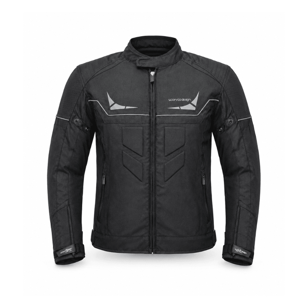 CHAQUETA CORDURA CURI NEGRA REFLECTOR PARA MOTO1