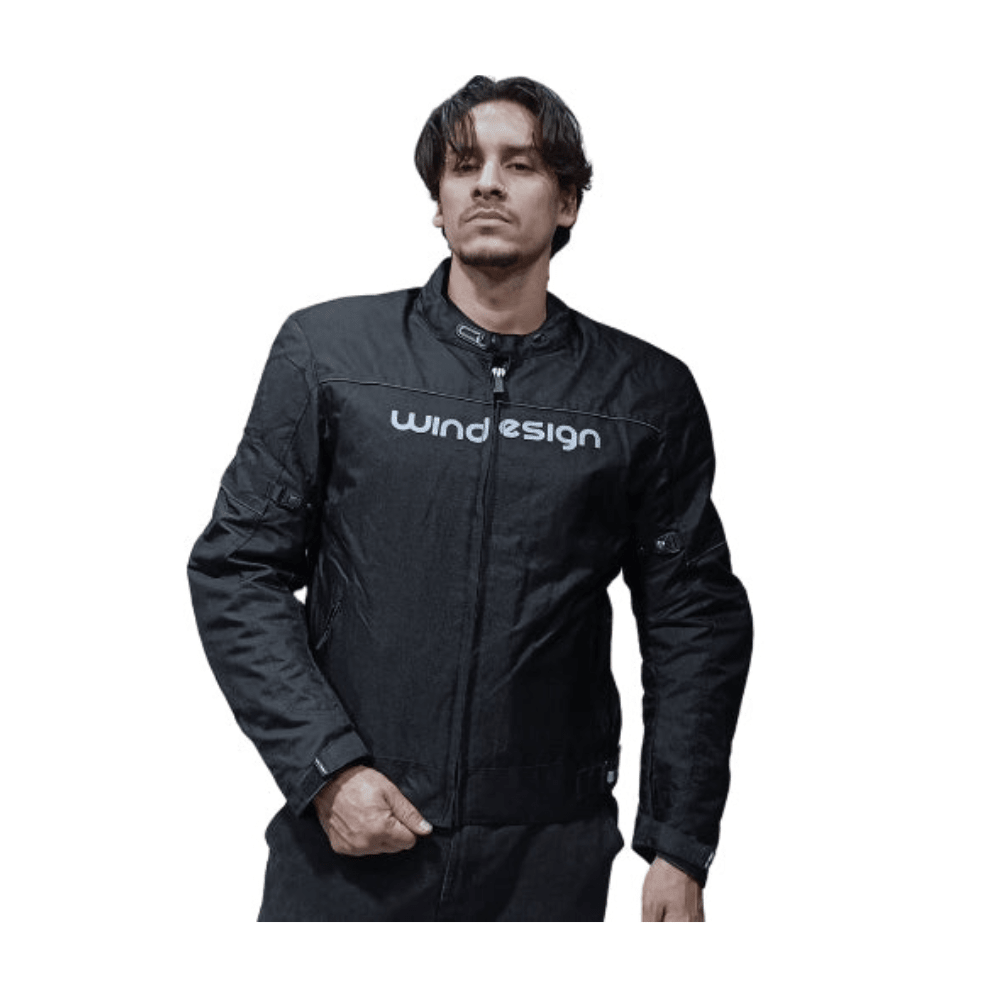 CHAQUETA CORDURA MK NEGRA PARA MOTO ALTA RESISTENCIA2