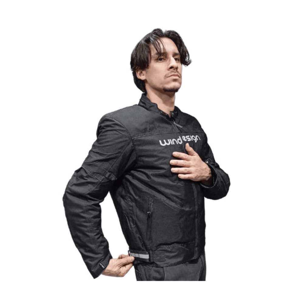 CHAQUETA CORDURA MK NEGRA PARA MOTO ALTA RESISTENCIA3