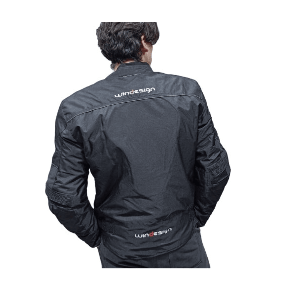 CHAQUETA CORDURA MK NEGRA PARA MOTO ALTA RESISTENCIA4