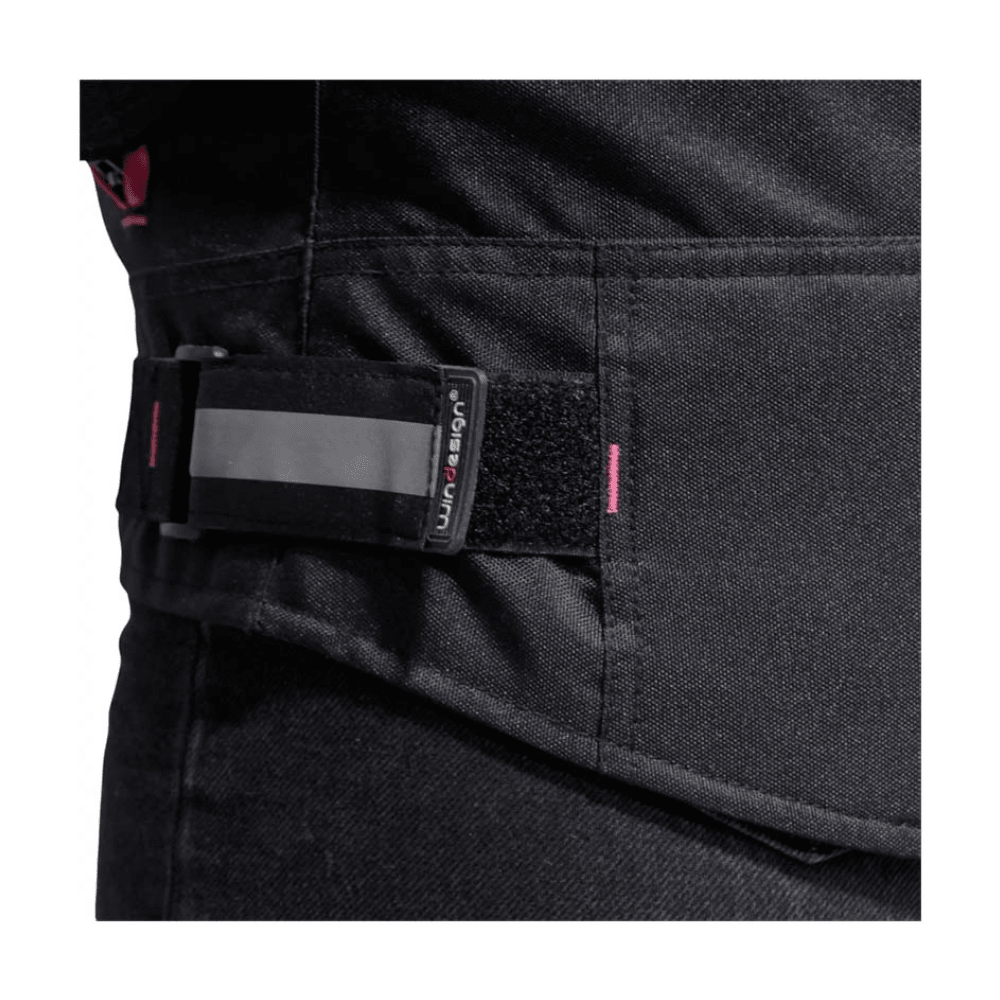 CHAQUETA PARA MOTO MUJER DE CORDURA CON PROTECCIONES NEGRA ROSA5