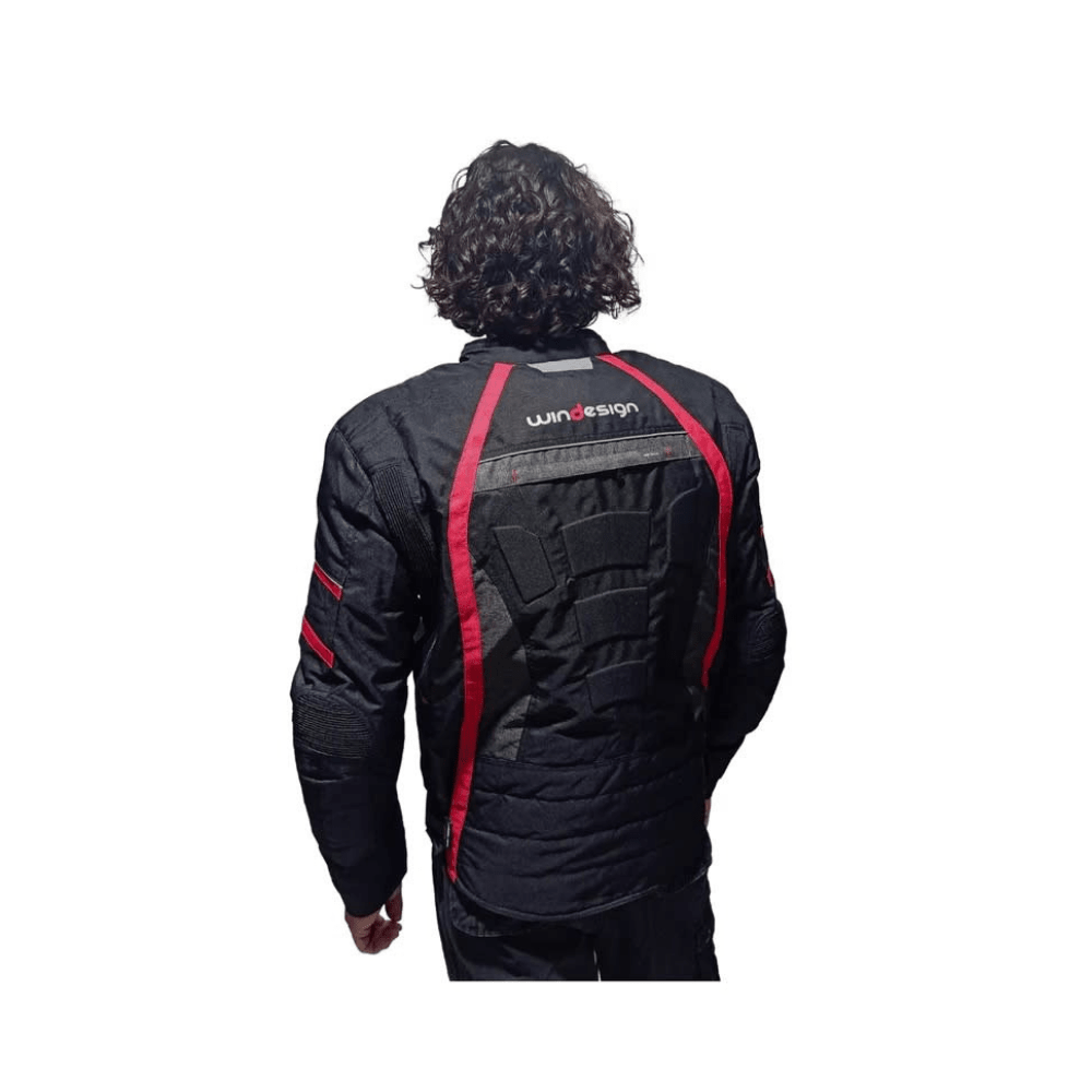 CHAQUETA MOTO CORDURA RB NEGRO ROJO | RESISTENCIA Y PROTECCIÓN PARA CADA RUTA3
