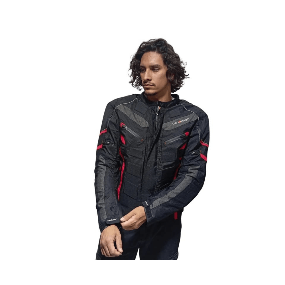 CHAQUETA MOTO CORDURA RB NEGRO ROJO | RESISTENCIA Y PROTECCIÓN PARA CADA RUTA5