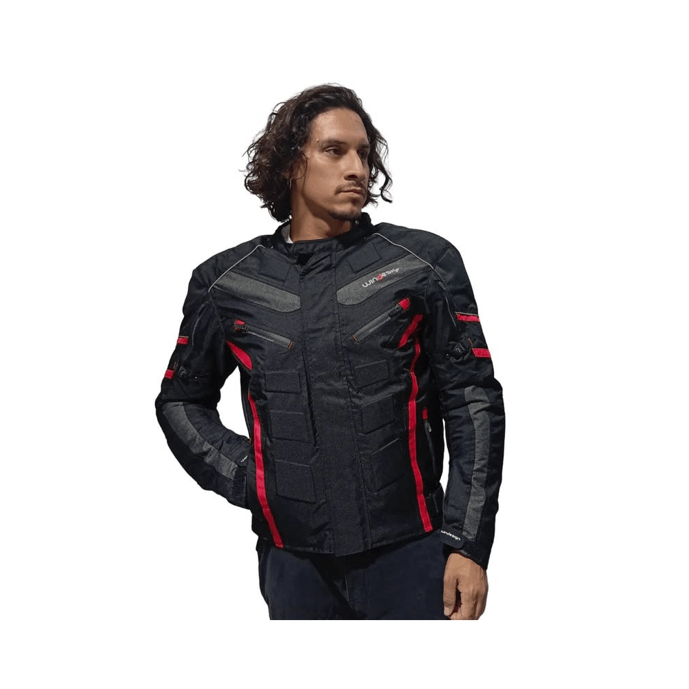 CHAQUETA MOTO CORDURA RB NEGRO ROJO | RESISTENCIA Y PROTECCIÓN PARA CADA RUTA2