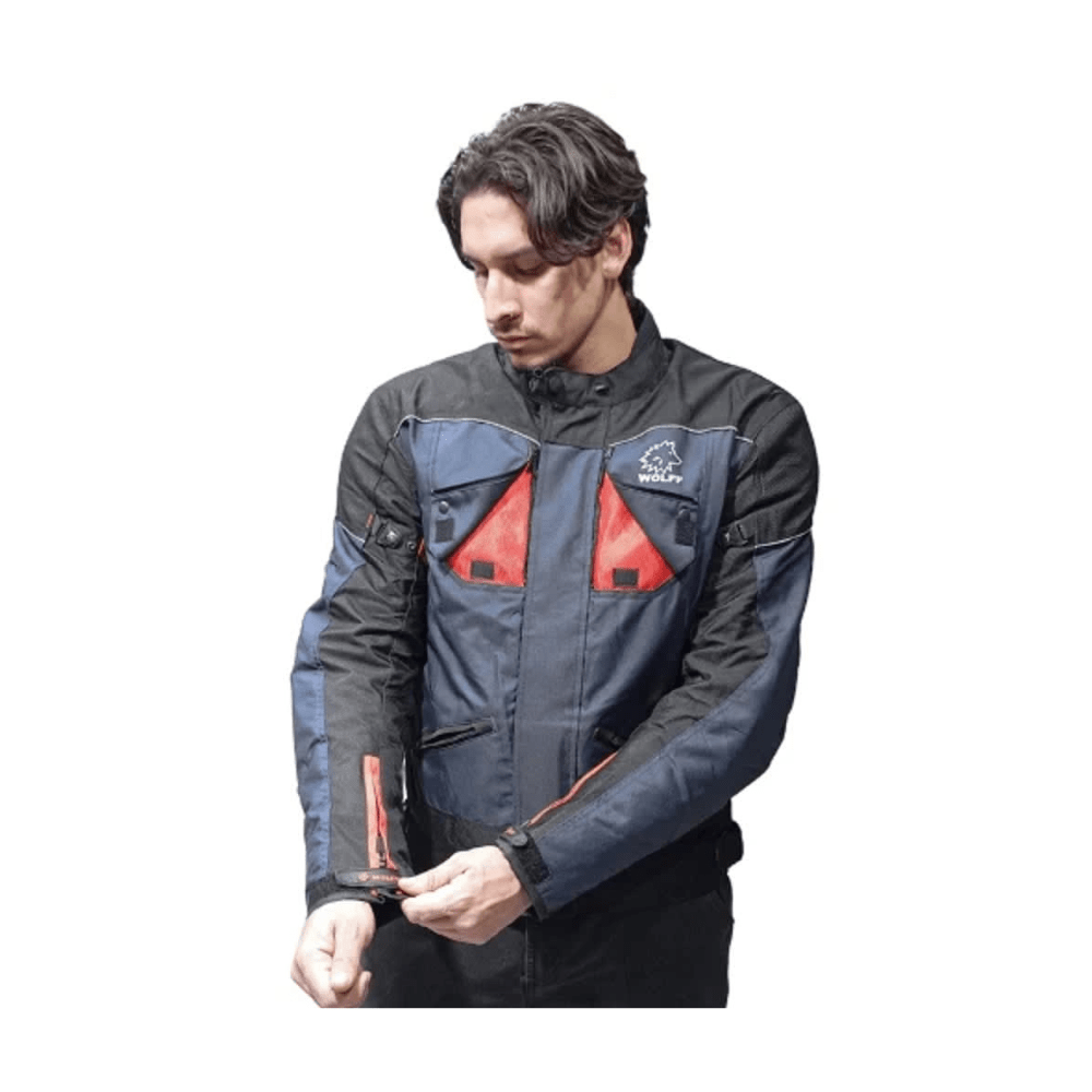CHAQUETA PARA MOTO CORDURA WOLFF AZUL5
