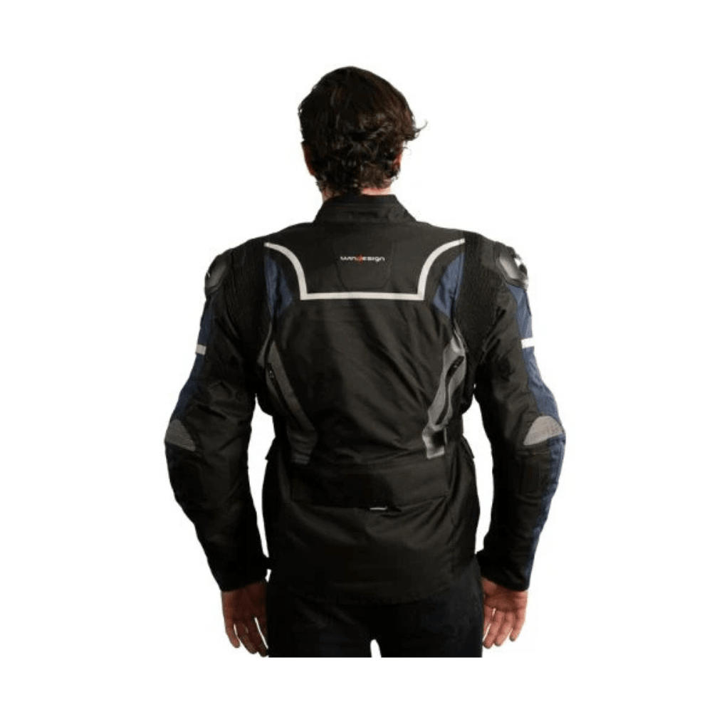 CHAQUETA PARA MOTO WINDESIGN YAGAN DE CORDURA CON PROTECCIONES AZUL2