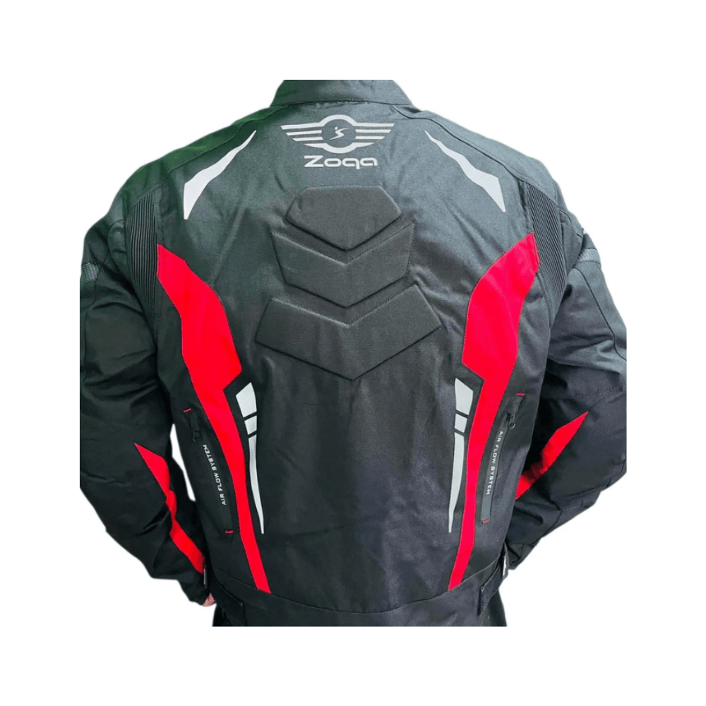 CHAQUETA PARA MOTOCICLISTAS SAFE DRIVE NEGRA ROJO | NACIDA PARA DESAFÍOS4