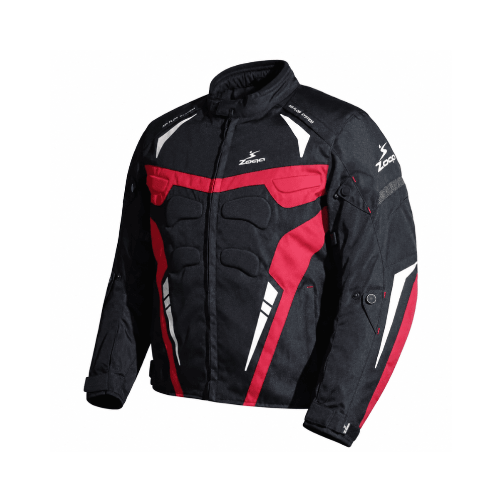 CHAQUETA PARA MOTOCICLISTAS SAFE DRIVE NEGRA ROJO | NACIDA PARA DESAFÍOS2
