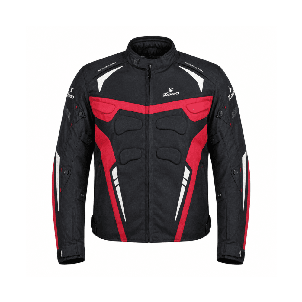 CHAQUETA PARA MOTOCICLISTAS SAFE DRIVE NEGRA ROJO | NACIDA PARA DESAFÍOS1