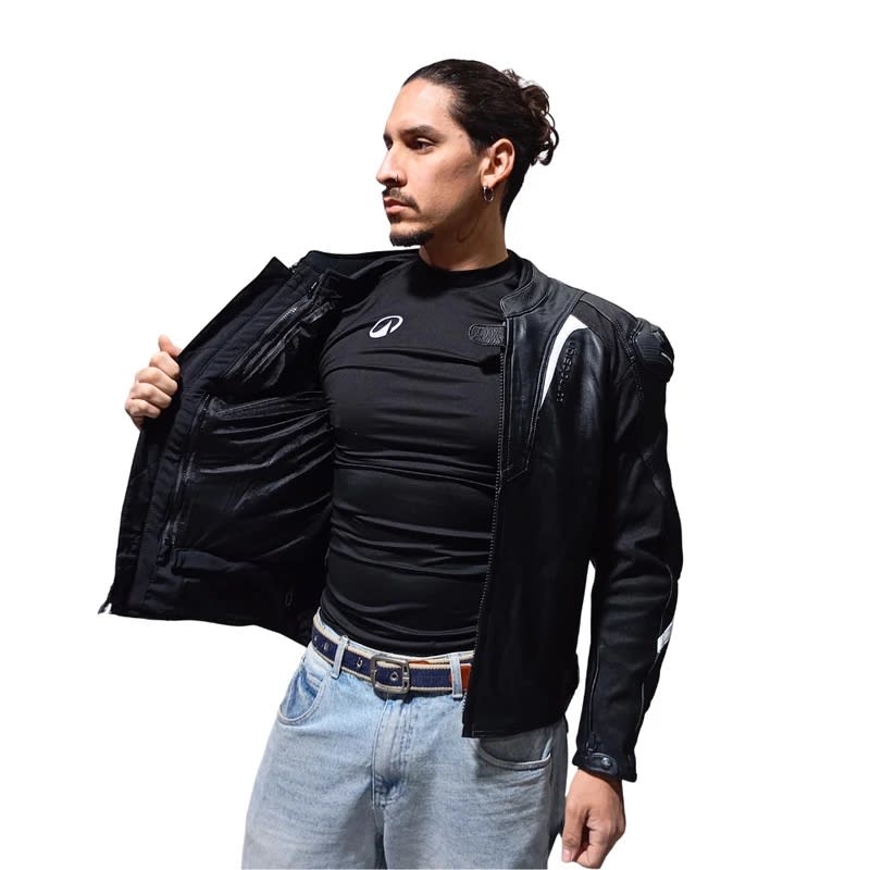 CHAQUETA DE CUERO NEPTUNO PARA MOTO | PROTECCIÓN, ESTILO Y RESISTENCIA4