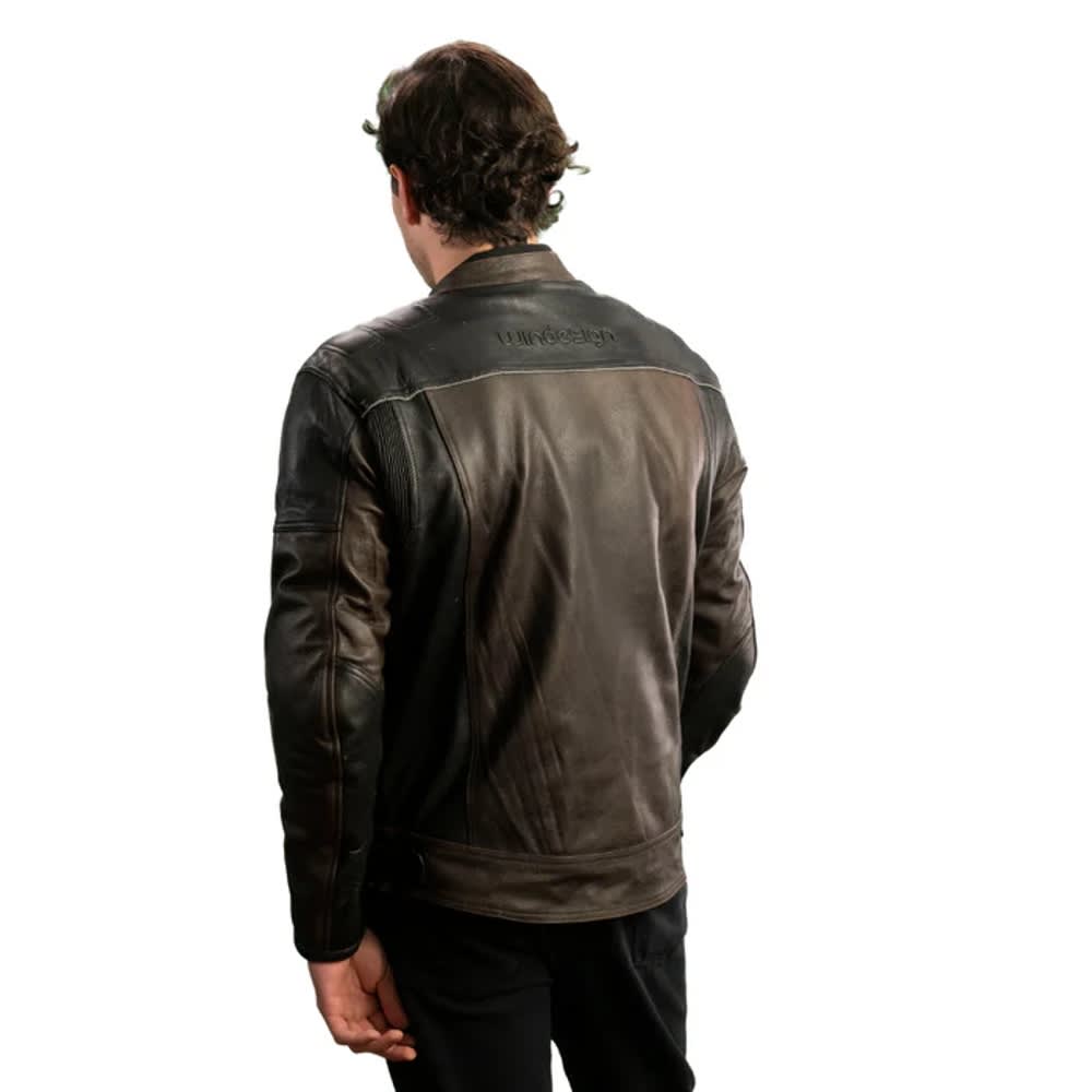CHAQUETA CUERO COLOSO CAFÉ PARA MOTO | PROTECCIÓN, ESTILO Y RESISTENCIA3