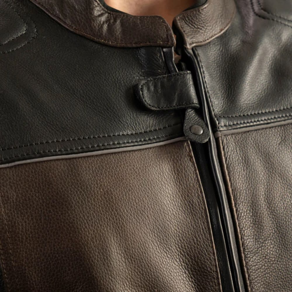 CHAQUETA CUERO COLOSO CAFÉ PARA MOTO | PROTECCIÓN, ESTILO Y RESISTENCIA4