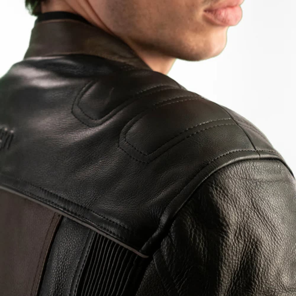CHAQUETA CUERO COLOSO CAFÉ PARA MOTO | PROTECCIÓN, ESTILO Y RESISTENCIA5